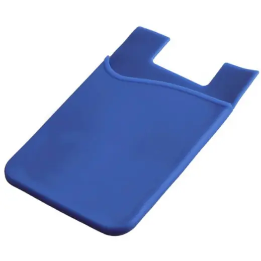 Silicone Cellphone Card Holder Blue